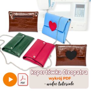 Kopertówka Cleopatra – wykrój PDF + wideo tutorial